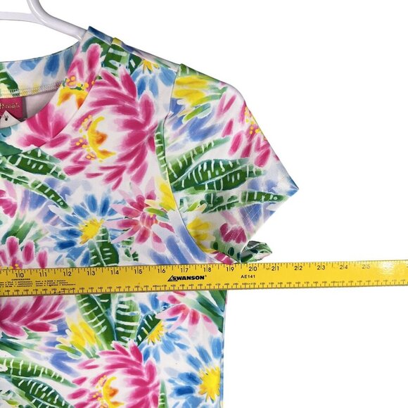 Kaeli Smith M Floral Mirage Shift Dress Pockets UPF 50+ Vacation Golf Beachy Art - Picture 9 of 16